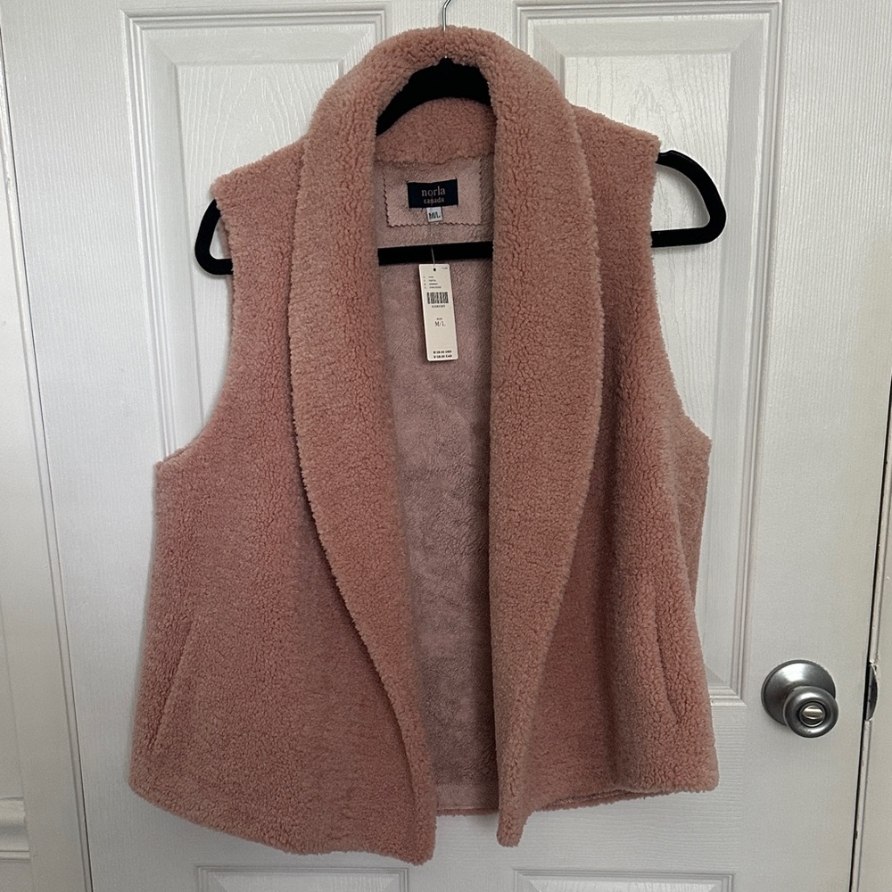Women's Rose Pink Teddy Vest